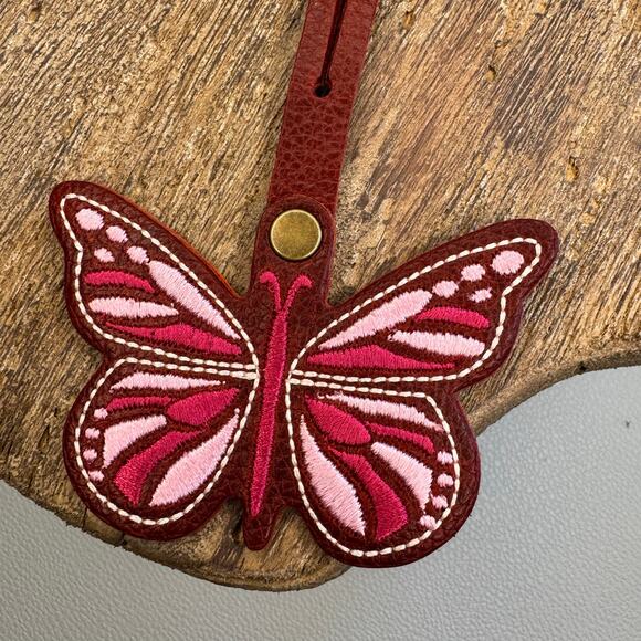 Portland Leather CHILI RED Butterfly Charm FAST SHIP Monarca Charm NEW FAST SHIP - Picture 5 of 6